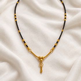 Radiant Teardrop Motif Gold Mangalsutra