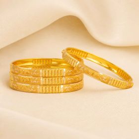 Intricate Elegance Gold Bangles