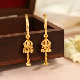 Traditional Jhumka Drop Gold Earrings