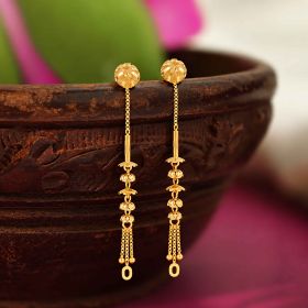 Classic Drop Gold Sui Dhaaga Earrings