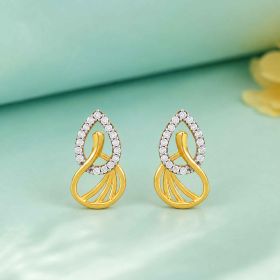 Sparkling Swirl Gold Earrings