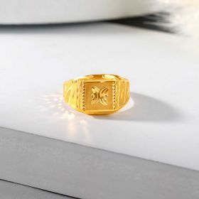 Sculpted Allure Gold Ring