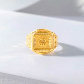 Regal Geometric Gold Ring