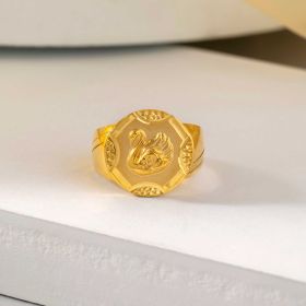Artistic Swan Gold Ring