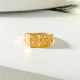 Classic Geometric Gold Ring