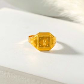 Geometric Artistry Gold Ring