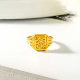 Sculpted Detailing Gold Ring