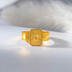 Turtle Artistry Gold Ring