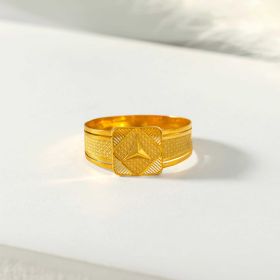Geometric Statement Gold Ring