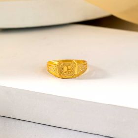 Classic Geometric Elegance Gold Ring