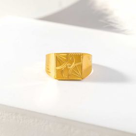 Geometric Fusion Gold Ring