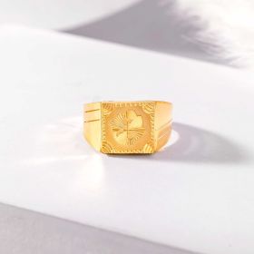 Artistic Geometry Gold Ring