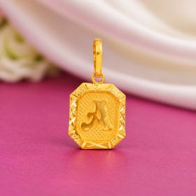 Alphabet A Gold Locket