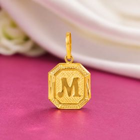 Distinctive M Gold Locket