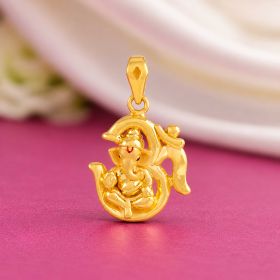 Sacred Om Ganesha Gold Locket