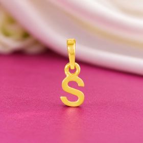 Minimalist Alphabet S Gold Locket 
