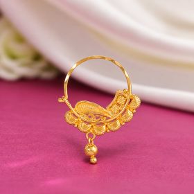 Textured Charm Gold Nath