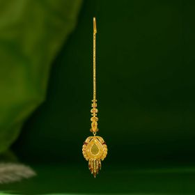 Classic Teardrop Gold Maang Tikka