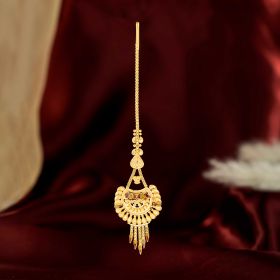 Layered Crescent Gold Maang Tikka