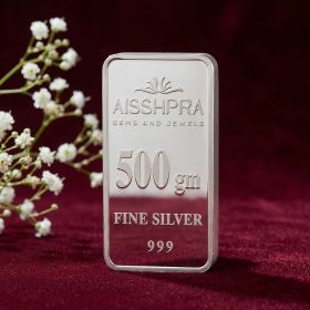 Aisshpra 999 Purity 500 gm Silver Bar