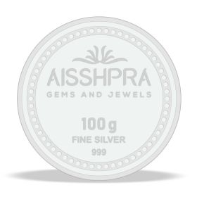 Aisshpra 999 Purity 100 gm Precious Fine Silver Coin Perfect Gift For Every Occasion