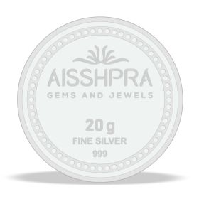Aisshpra Precious Fine Silver Coin 999 Purity 20 gm
