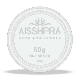 Aisshpra 999 Purity 50 gm Precious Fine Silver Coin Perfect Gift For Every Occasion