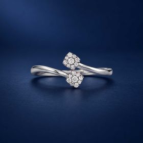 Radiant Duo Platinum Ring