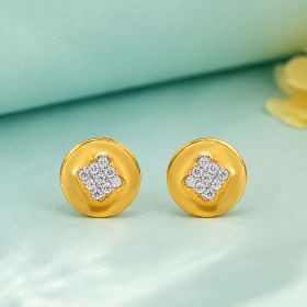 Geometric Cluster Gold Earrings