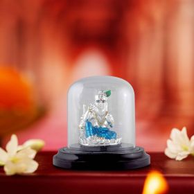 Artisanal Childlike Charm Lord Krishna Silver Idol