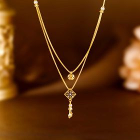 Elegant Layered Cut-out Gold Chain