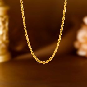 Twisted Rope Design Gold Chain