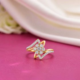 Symmetrical Bloom Brilliant Cut Diamond Ring