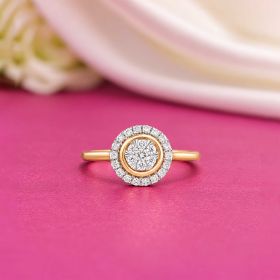 Floral Halo Set Diamond Ring