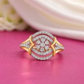 Symphony Curve Brilliant Diamond Ring 