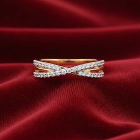 Elegantly Intertwined Diamond Ring