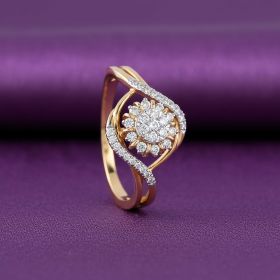 Floral Inspired Central Cluster Diamond Ring