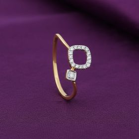 Openwork Geometry Pave Set Diamond Ring