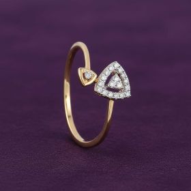 Refined Geometric Design Diamond Ring