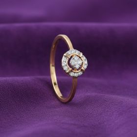 Precise Four Prongs Diamond Ring