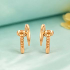 Sleek Sculpted Gold Earrings