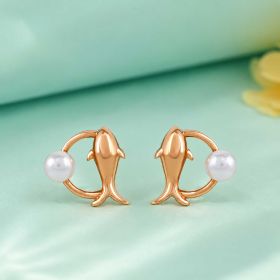 Aquatic Pearl Rose Gold Earrings