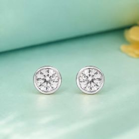 Brilliant Round Gold Earrings
