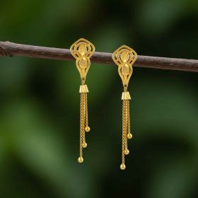 Sculptural Elegance Gold Earrings