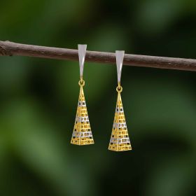 Sleek Geometry Square Cutout Gold Earrings