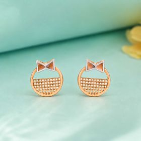 Charming Bow Gold Earrings