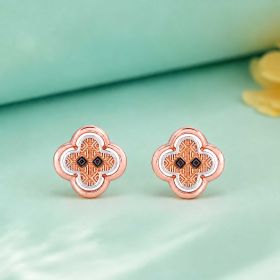 Modern Elegance Rose Gold Earrings