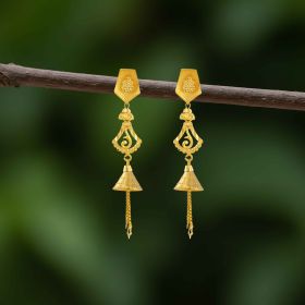 Conical Jhumka Inspired Gold Earrings