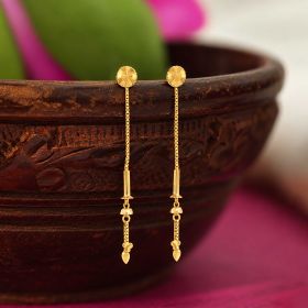 Elegant Tassel Gold Sui Dhaaga Earrings
