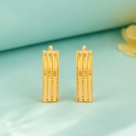 Geometric Grace Gold Hoop Earrings
